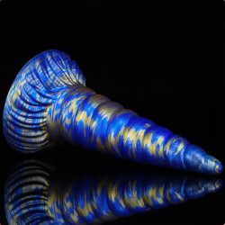 MetallicAnal Gode Unix 17 x 5.3cm Bleu-Doré